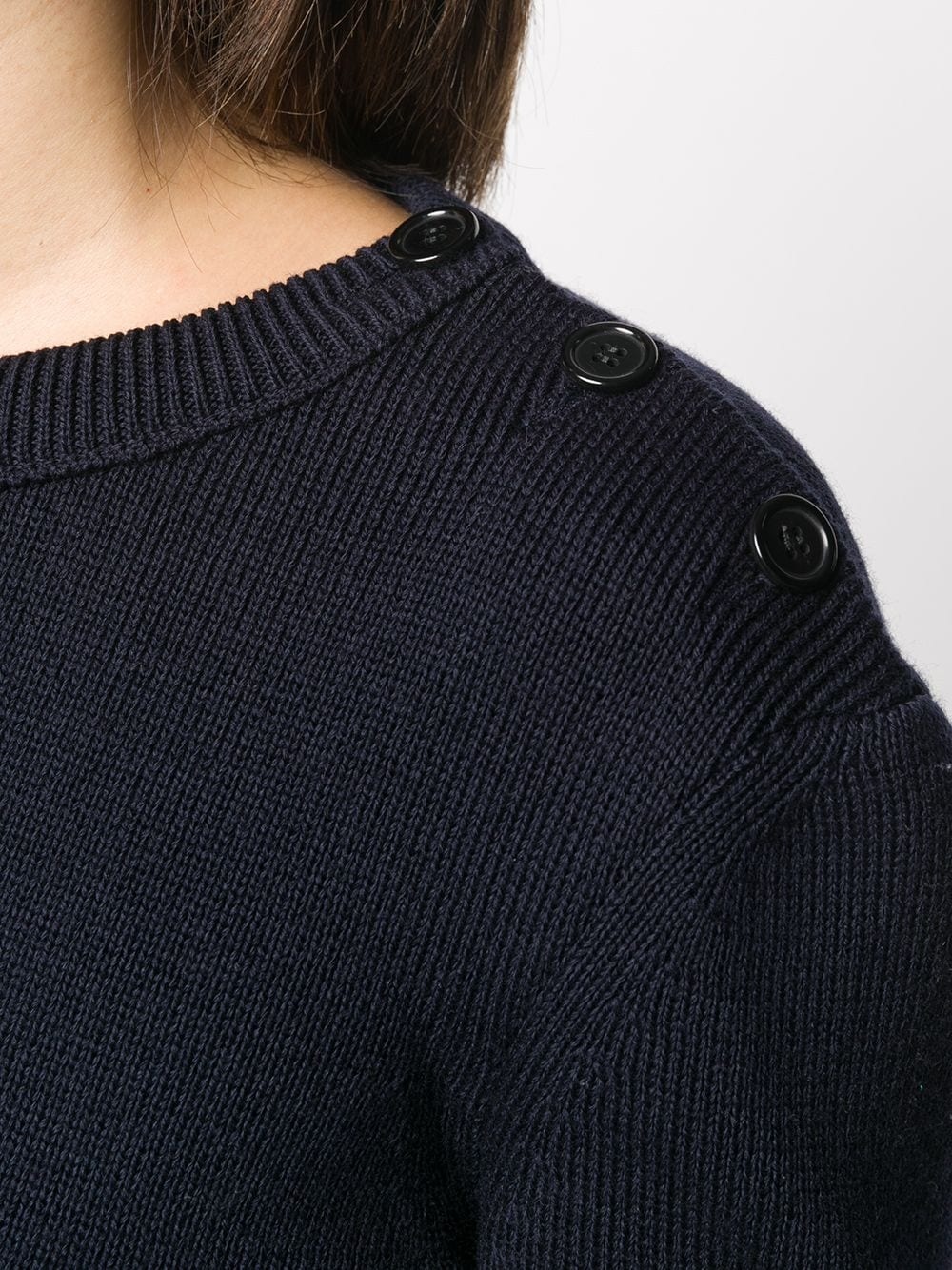 button-detail wool jumper - 5