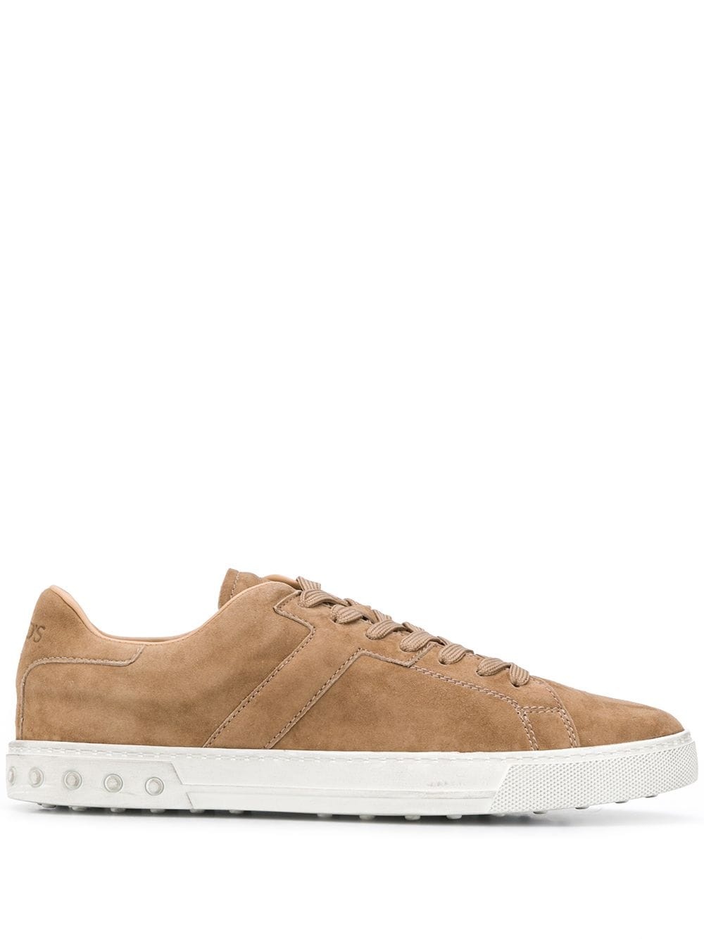 suede lace-up sneakers - 1