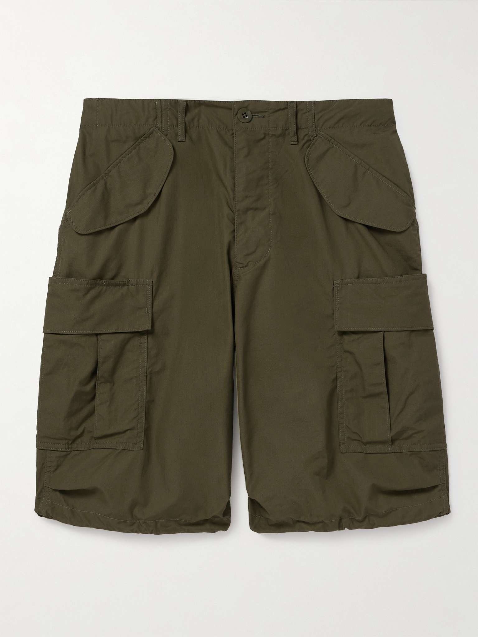 Straight-Leg Cotton-Ripstop Cargo Shorts - 1