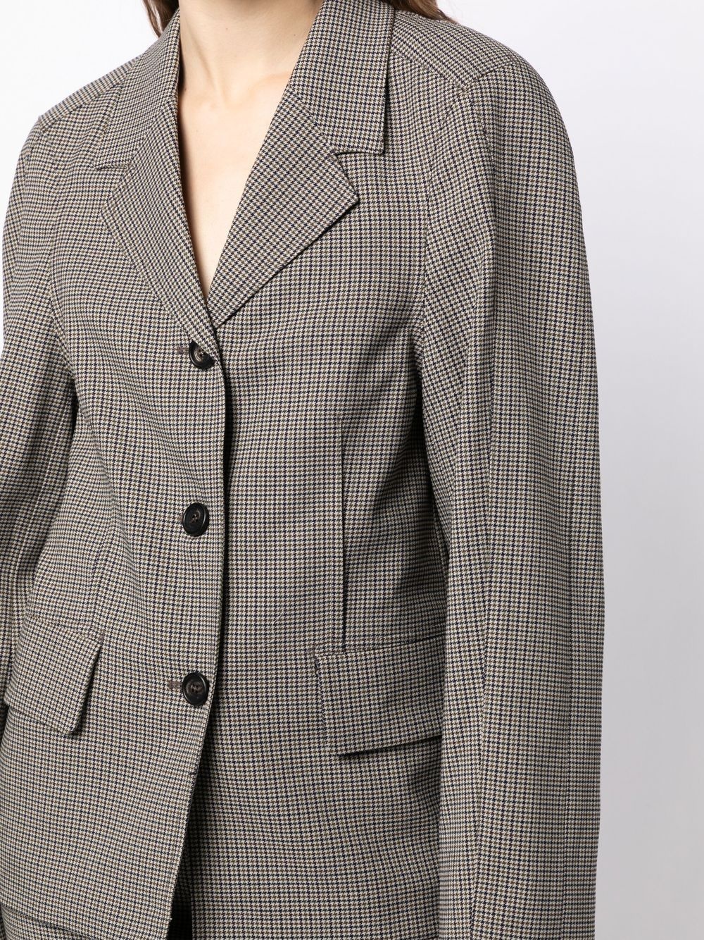 oversized check blazer - 5