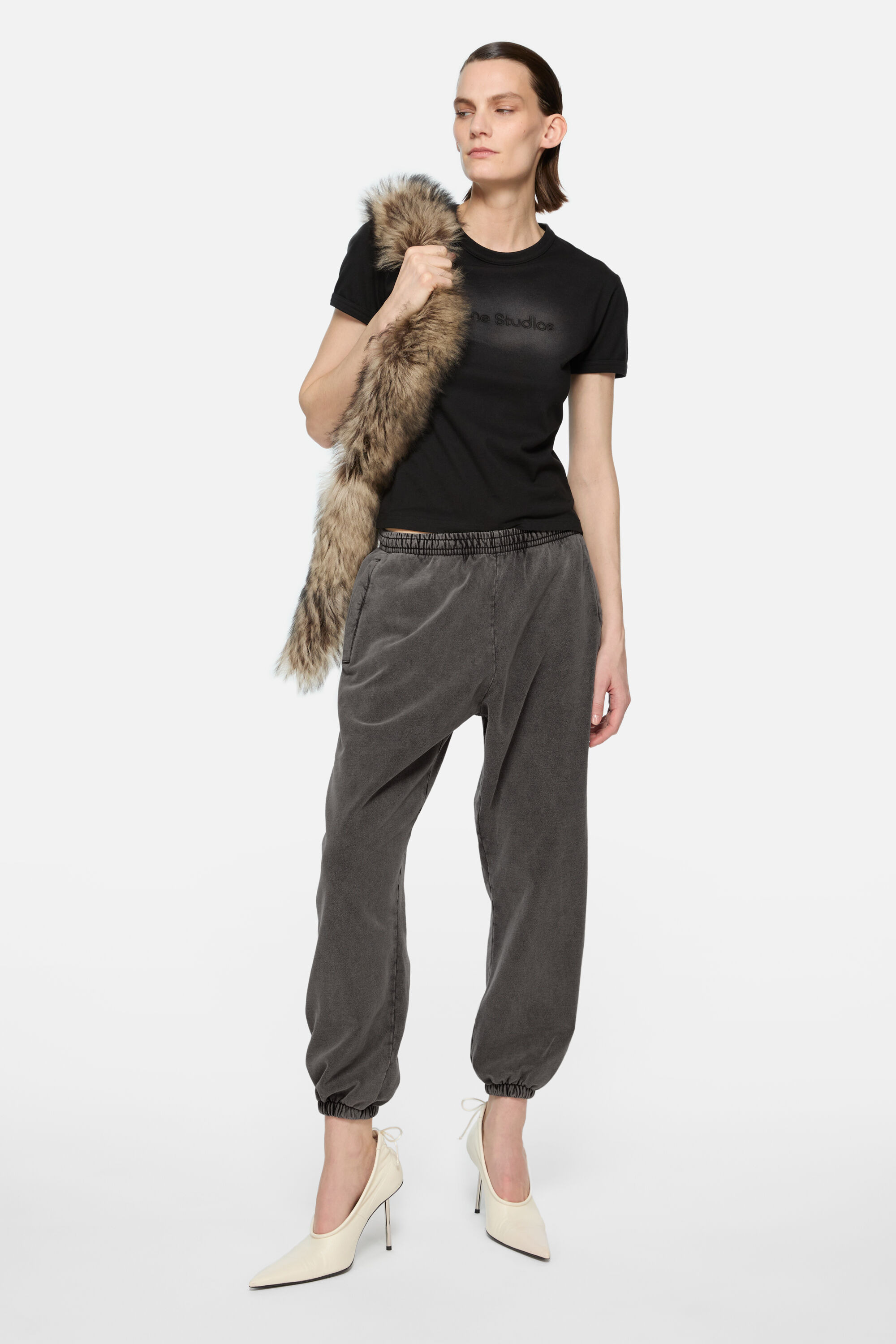 Cotton sweatpants - Faded black - 2