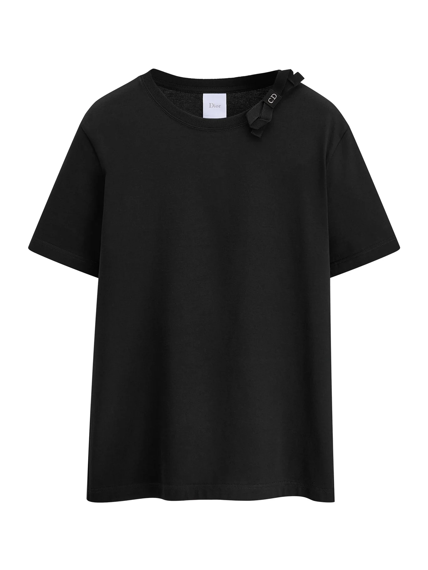FITTED COTTON JERSEY T-SHIRT - 1