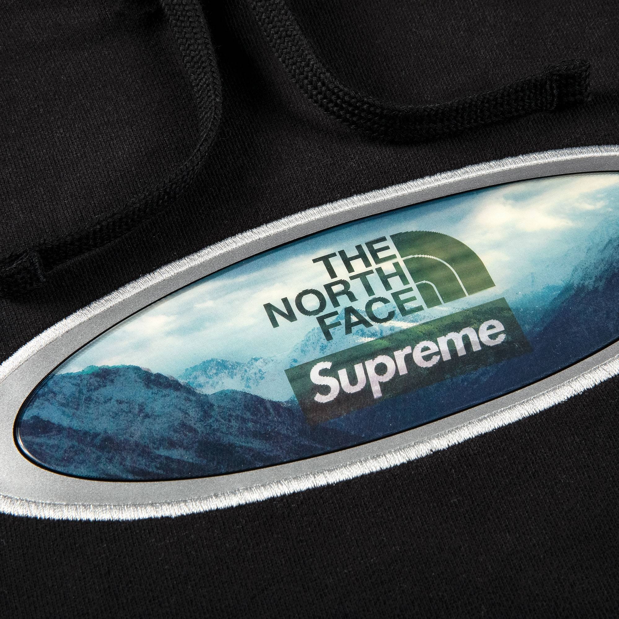 Supreme x The North Face Lenticular Mountains Hooded Sweatshirt 'Black' - 2