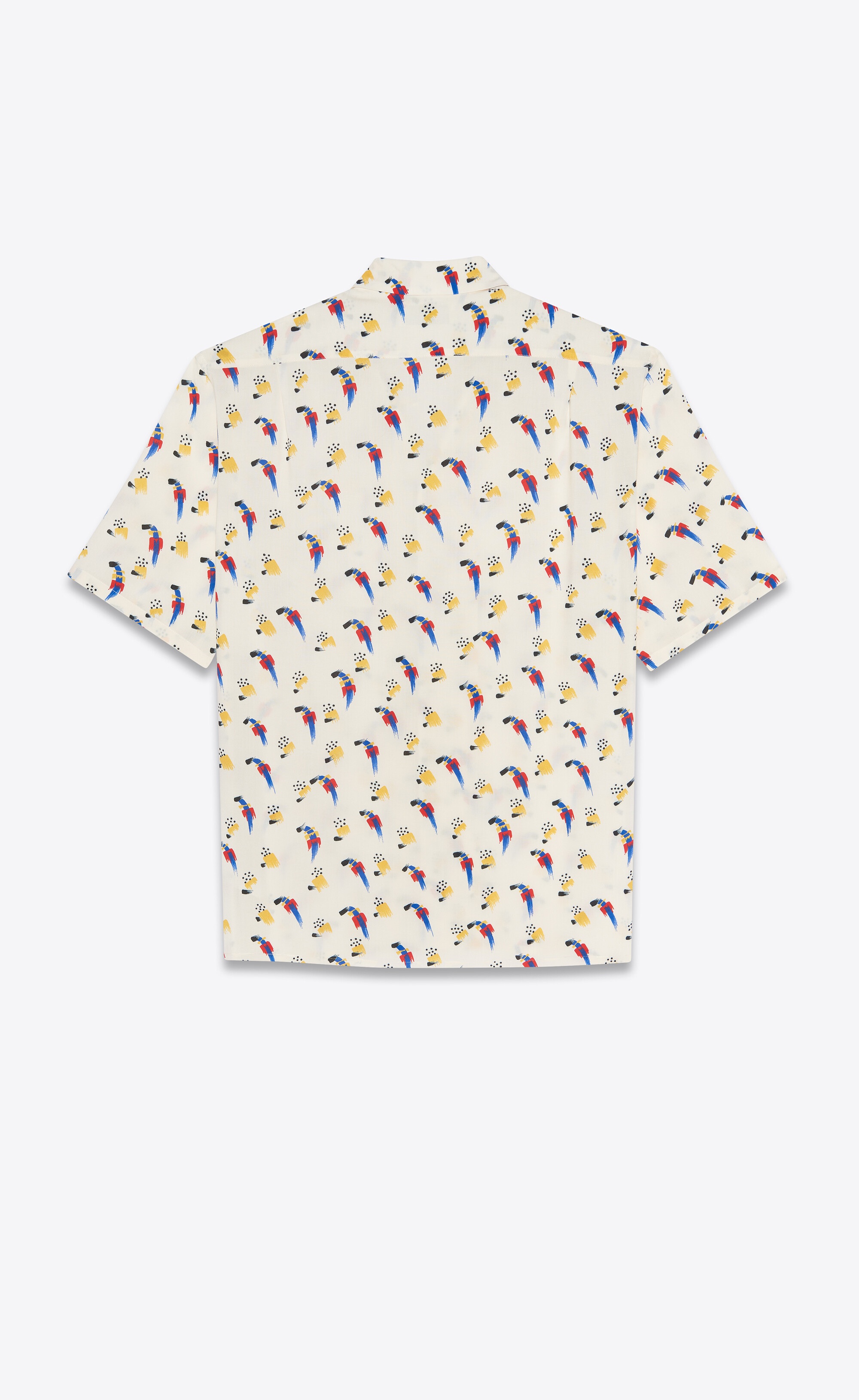 shark-collar shirt in "coup de pinceau" print - 3