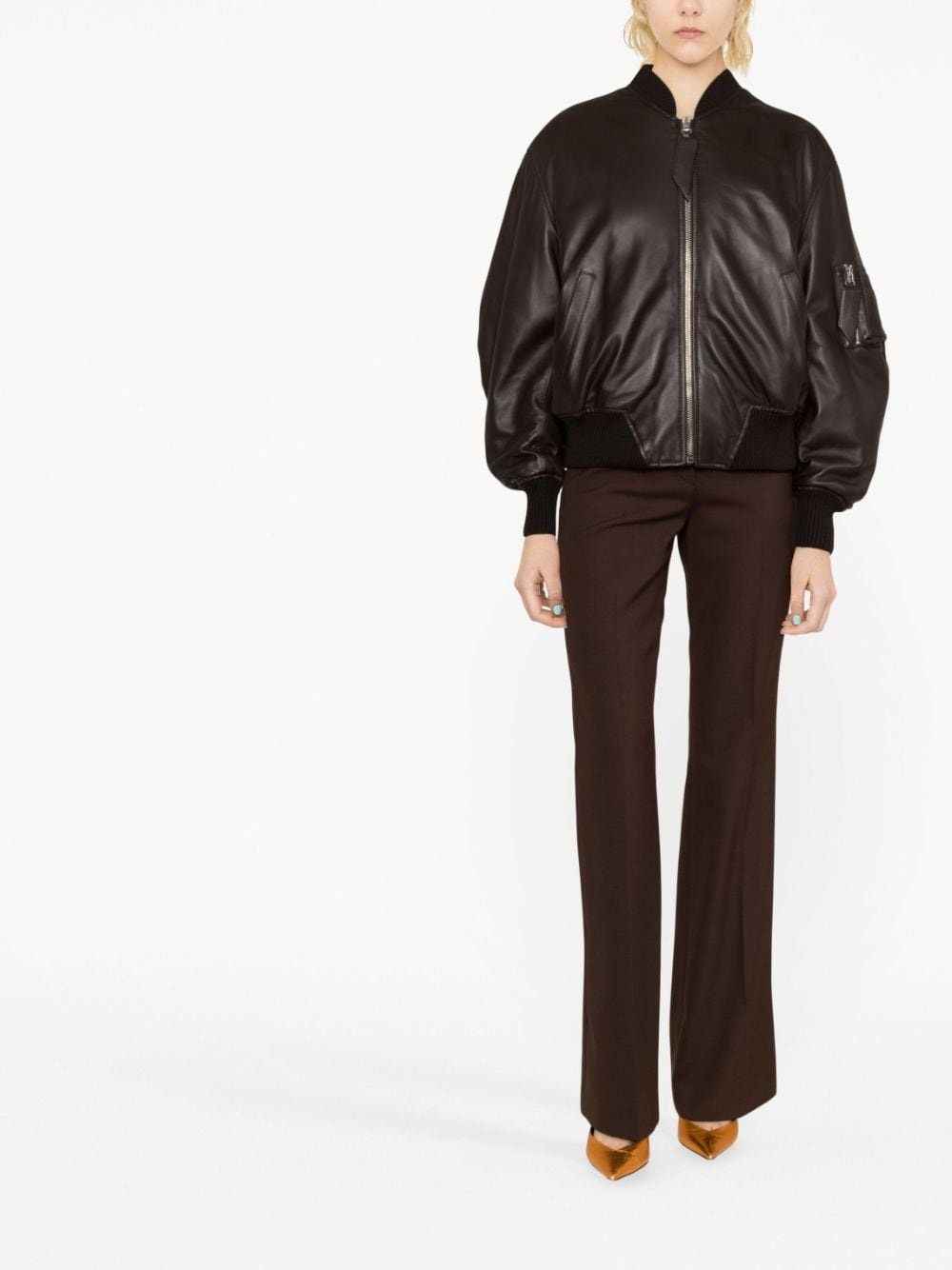 leather bomber jacket - 2