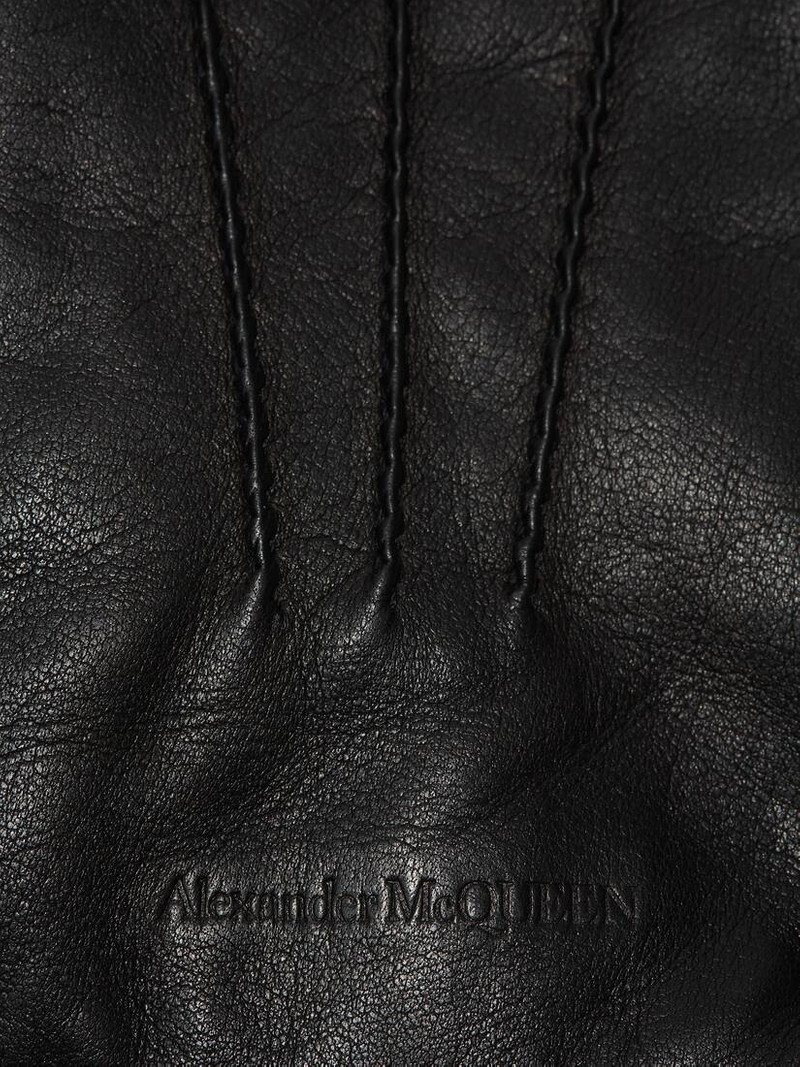 Leather Gloves in Black 3