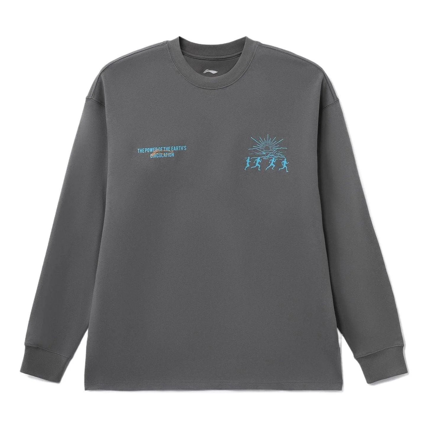 Li-Ning Power And Nature Graphic Sweatshirt 'Shadow Grey' AHSRB97-2 - 1
