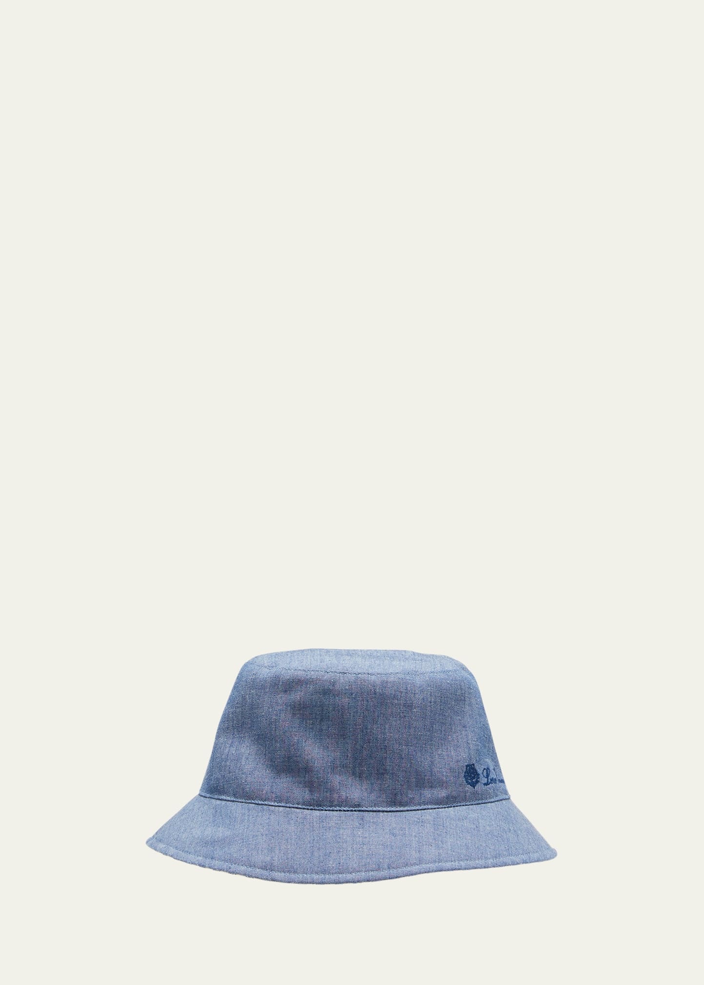 Men's Embroidered Chambray Bucket Hat - 1