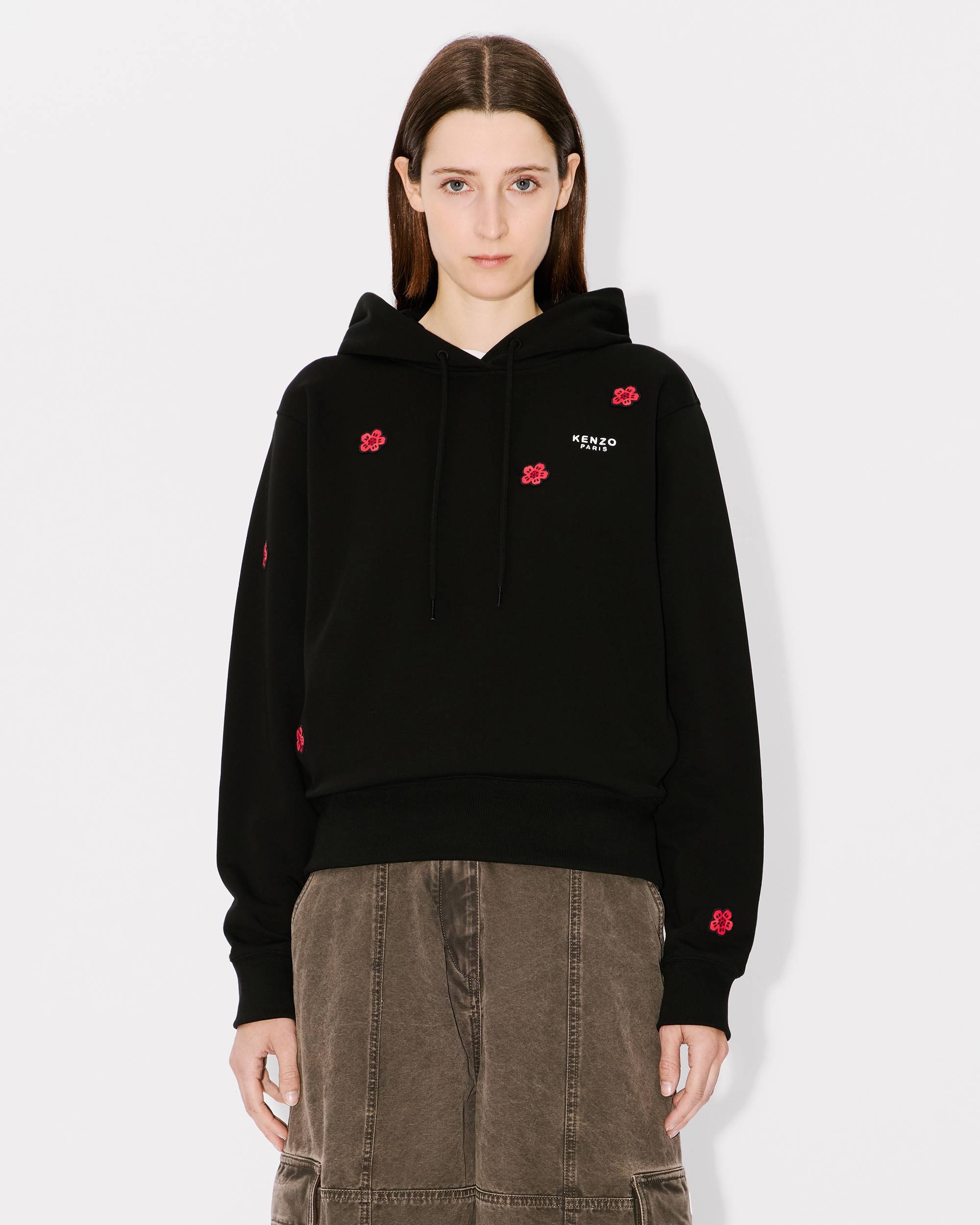 'Boke Flower' classic embroidered hoodie - 3