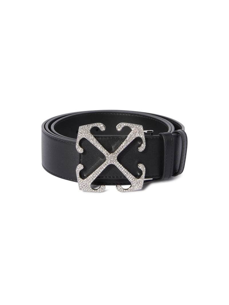 Black Leather Arrow Belt 50mm 1