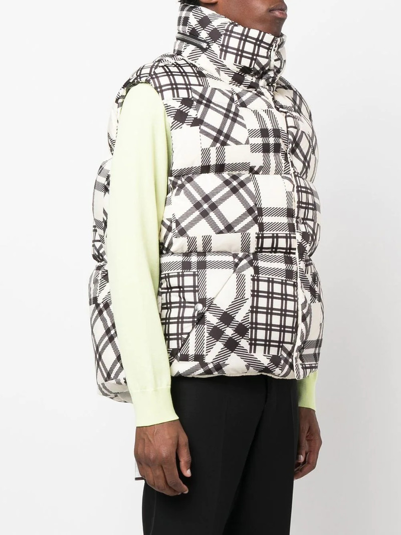 check-pattern padded gilet 3