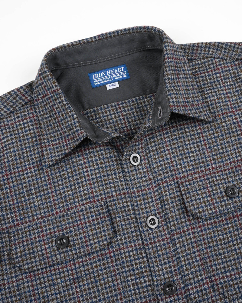 IHDR-434-PPT 14OZ FOX BROTHERS® WOOL CPO SHIRT - ANTIQUE PEWTER PUPPYTOOTH CHECK 8