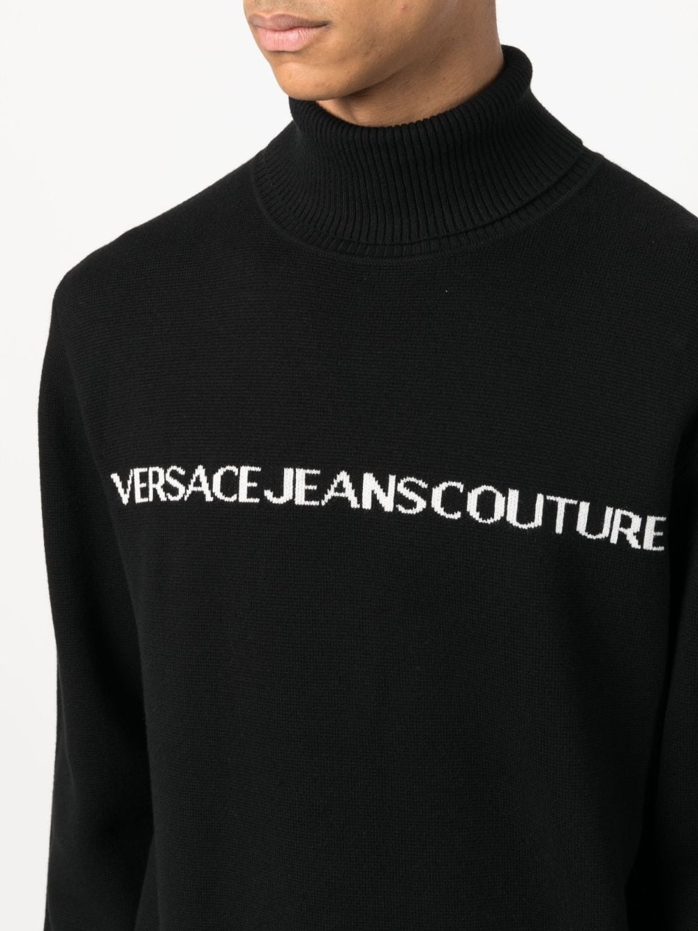 logo-print roll-neck jumper - 5