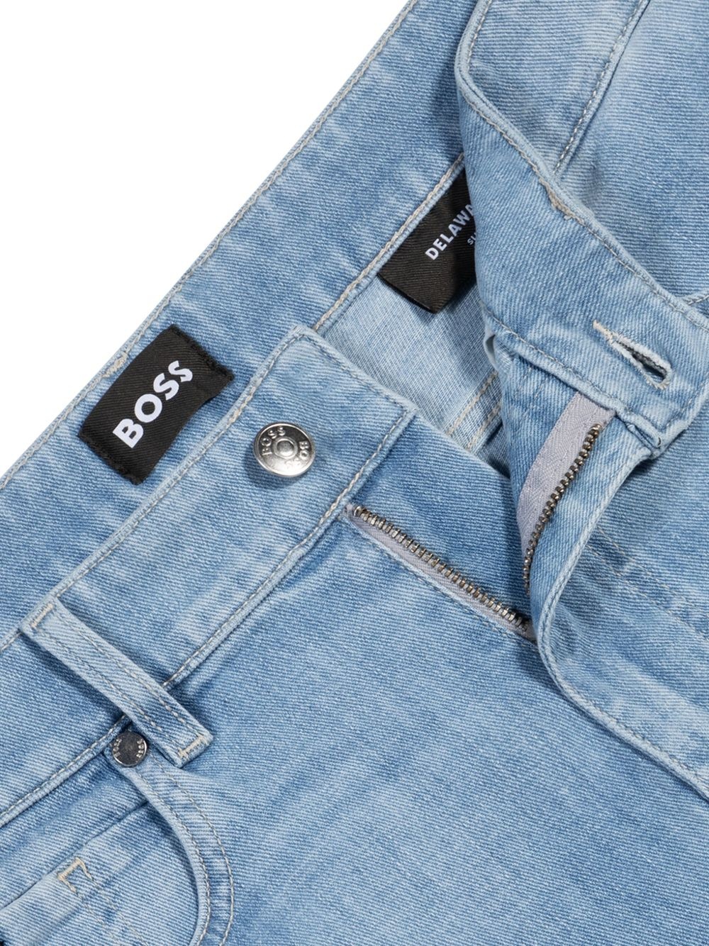 logo patch straight-leg jeans - 6