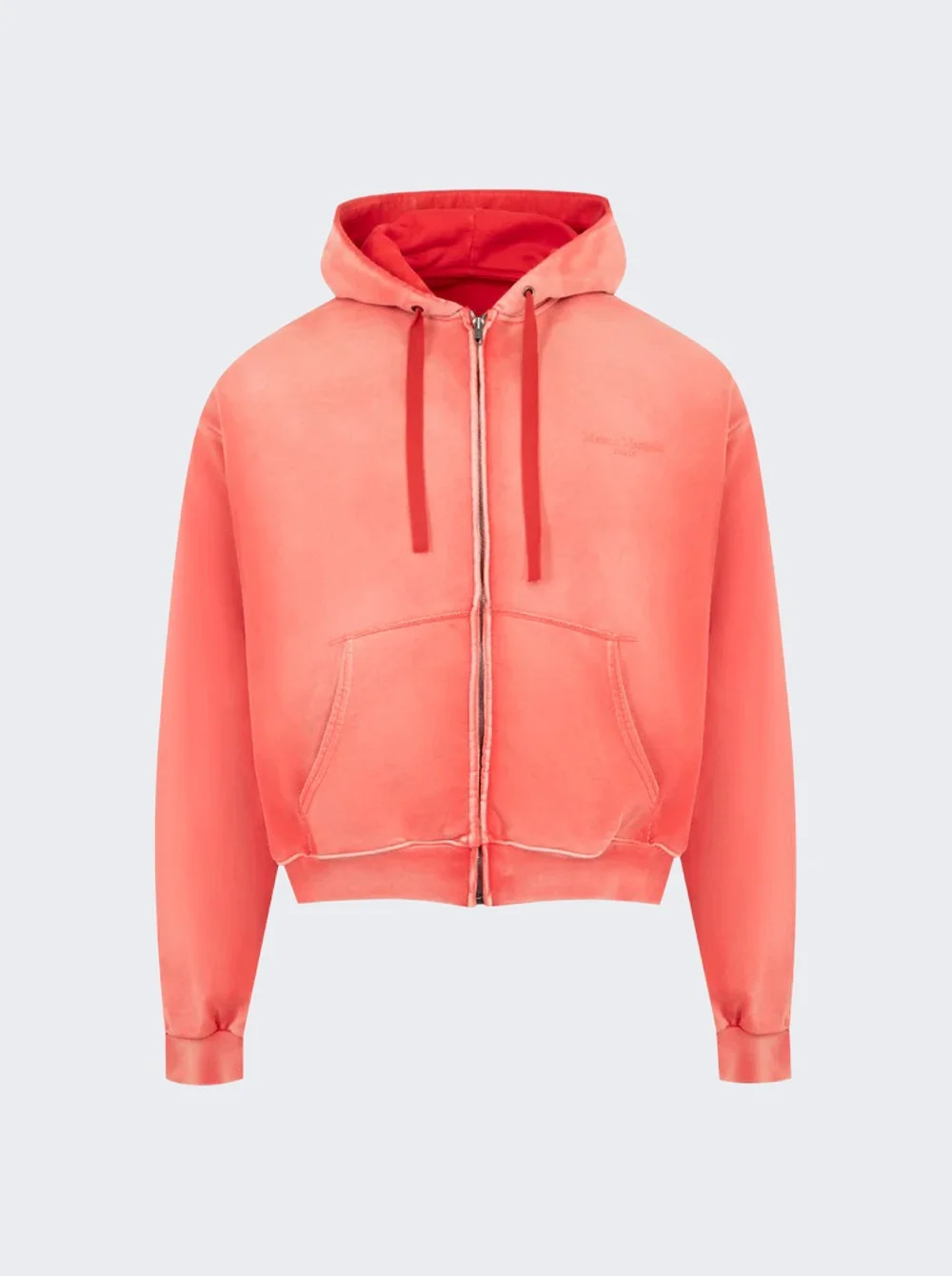 Zipped Hooded Sweatshirt Vintage Red - 1