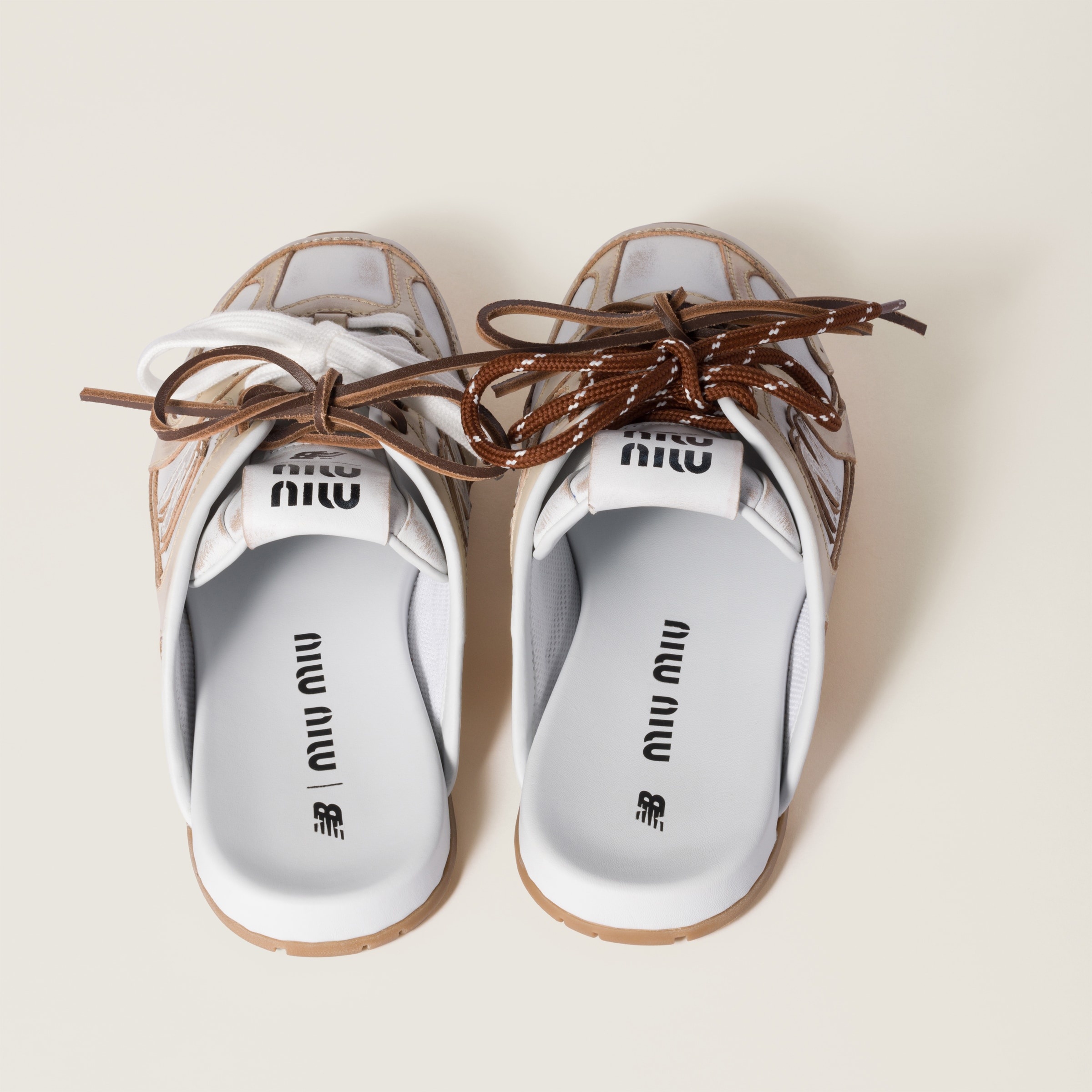 New Balance X Miu Miu 530 SL deco calf leather mules - 3