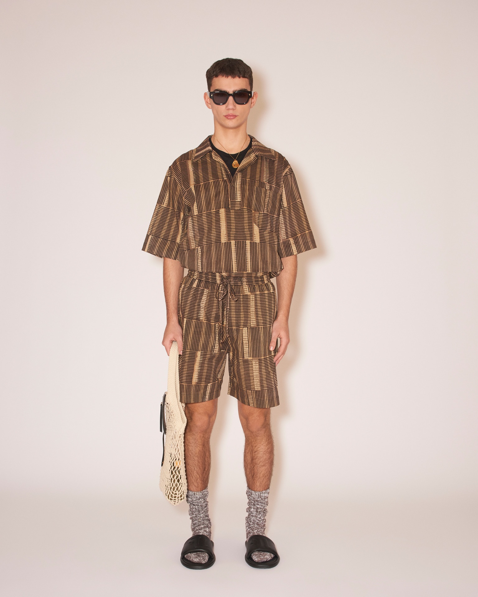 DOXXI - Washed cotton shorts - Stripe - 3