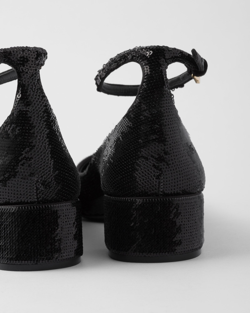 Sequined satin pumps 7