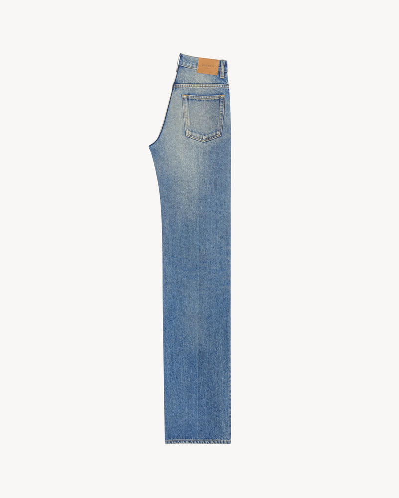 SAINT LAURENT YVES FLARED JEANS IN MIDI BLUE DENIM outlook