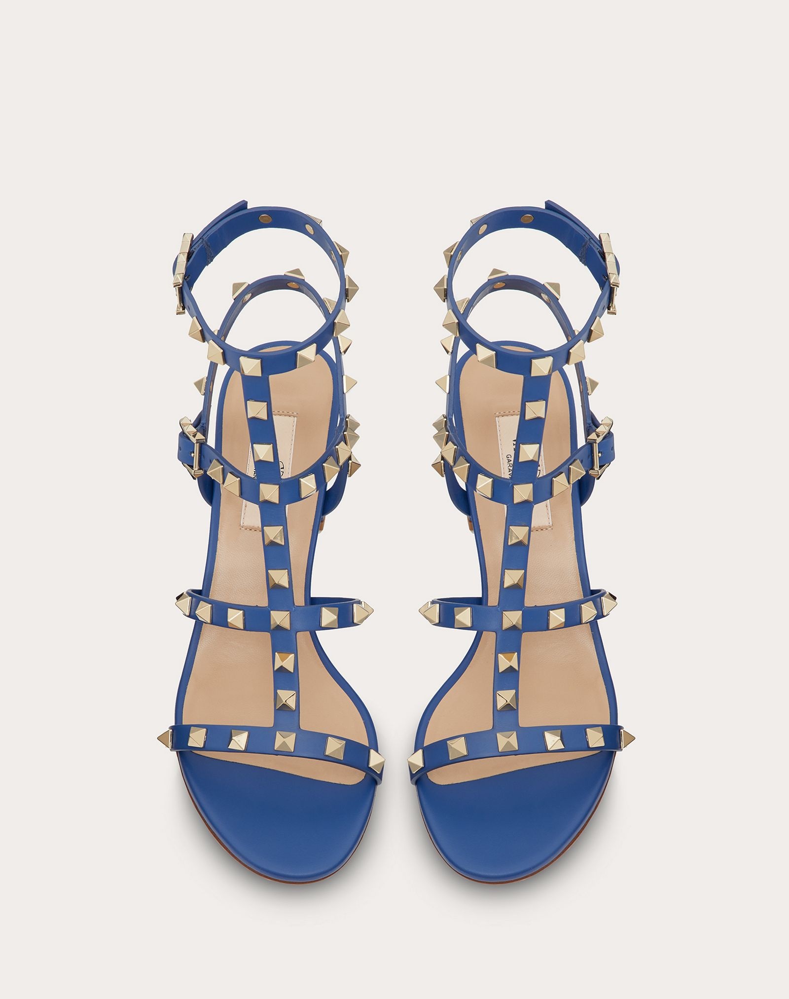 Rockstud Calfskin Ankle Strap Sandal 60 mm - 4