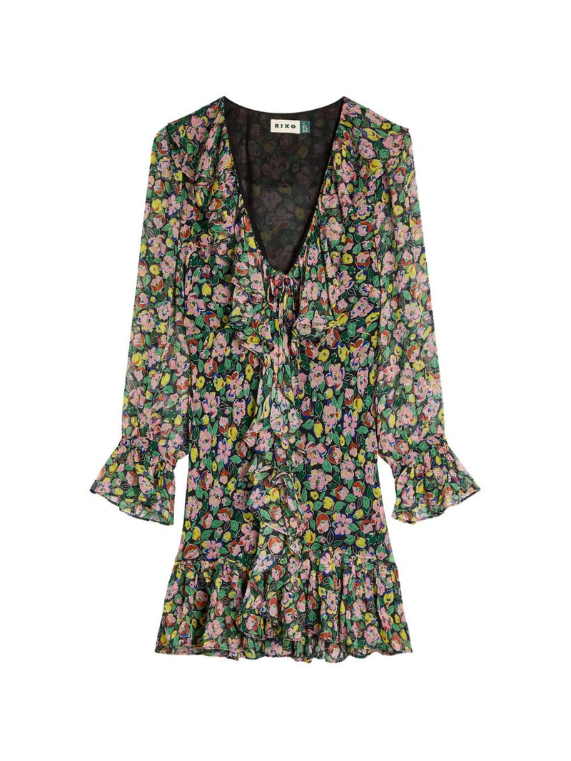 Shalyn ruffled floral-print mini dress 1