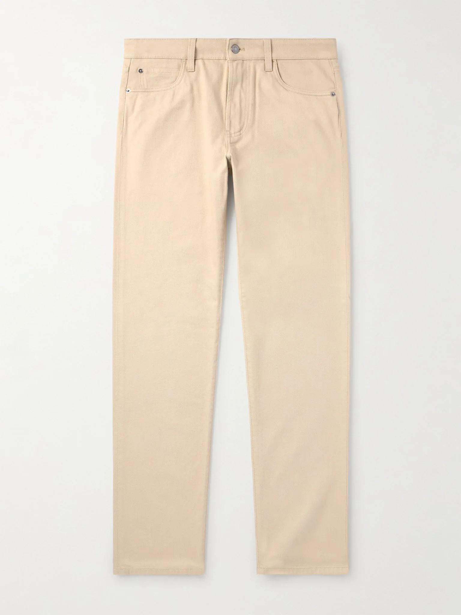 Quarona Slim-Fit Straight-Leg Jeans Beige - 1
