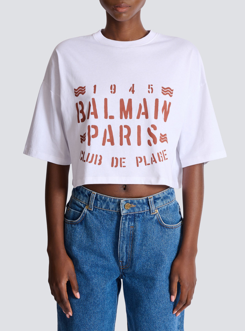T-shirt with Balmain Plage print 5