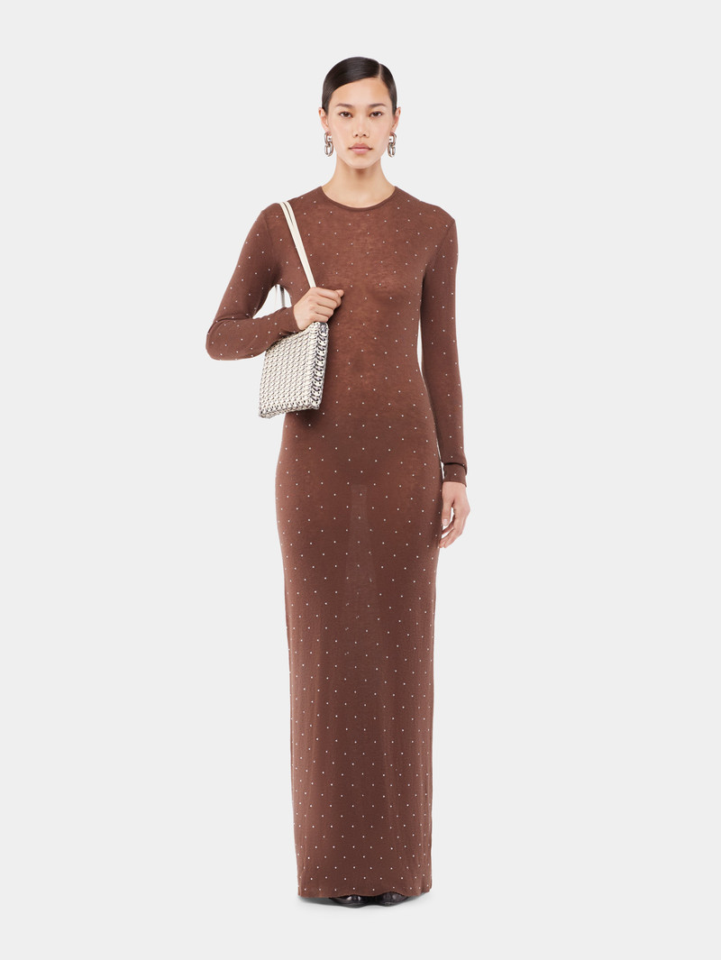 rabanne MIDI SECOND-SKIN DRESS IN WOOL outlook