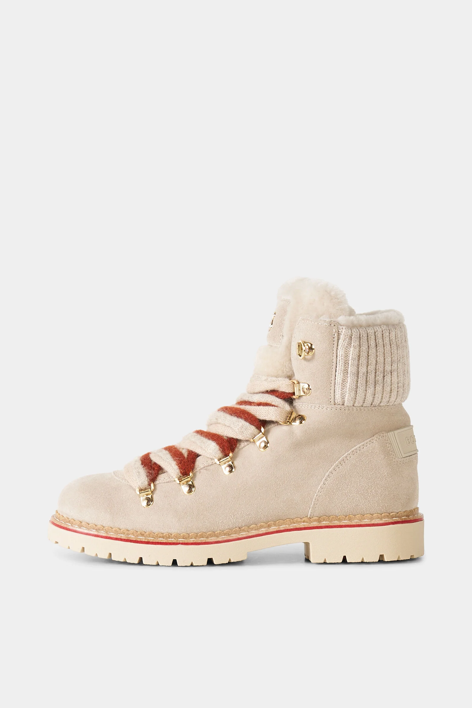 Andermatt Lace-Up Boots with Spikes in Beige - 1