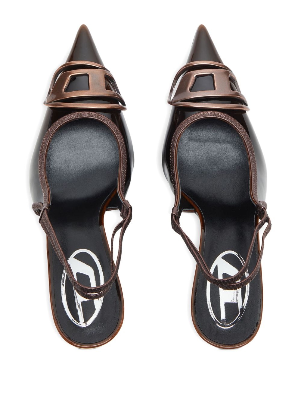 90mm slingback pointed-toe pumps - 3