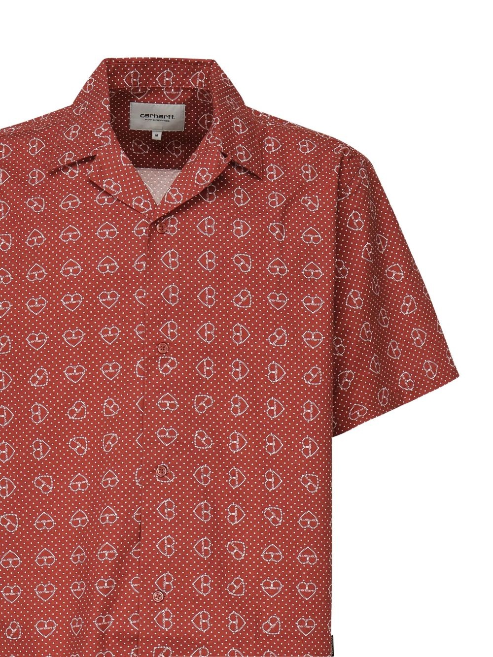 heart-print short-sleeve shirt - 3