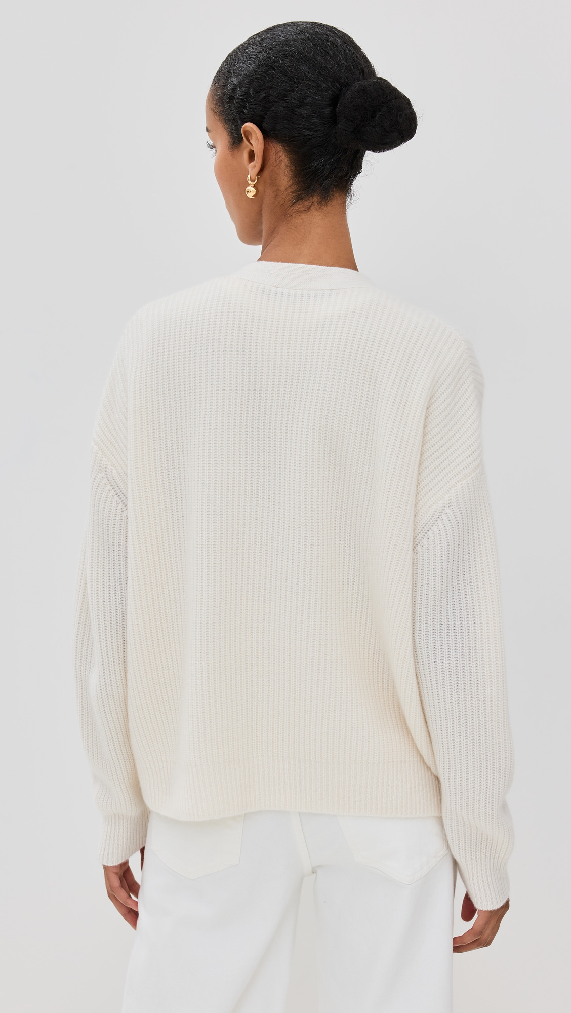 Cropped Cashmere Cocoon Cardigan - 2
