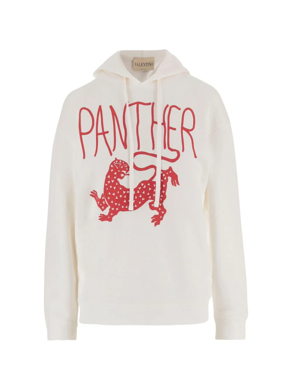 drawstring panther-print sweatshirt - 1