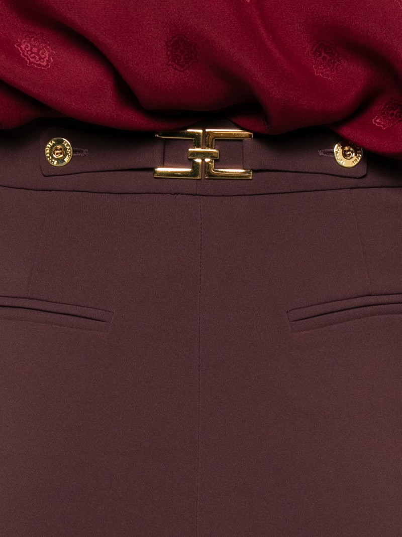 pleated button-detailing straight trousers 5
