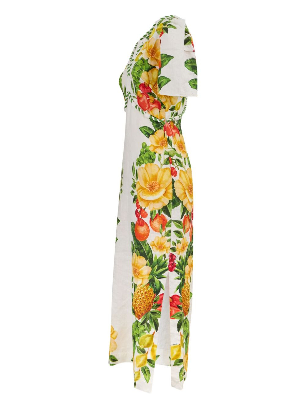 floral-print puff-sleeve maxi dress - 3