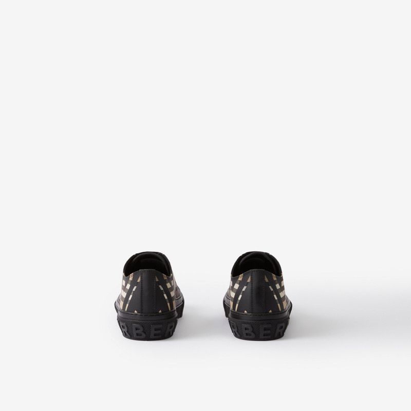 Sliced Check Cotton Sneakers 3