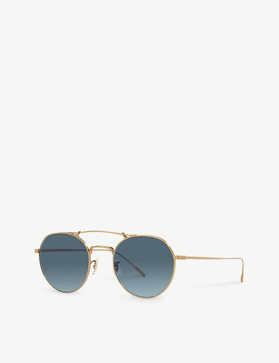 Oliver Peoples OV1309ST Reymont round-frame titanium sunglasses outlook