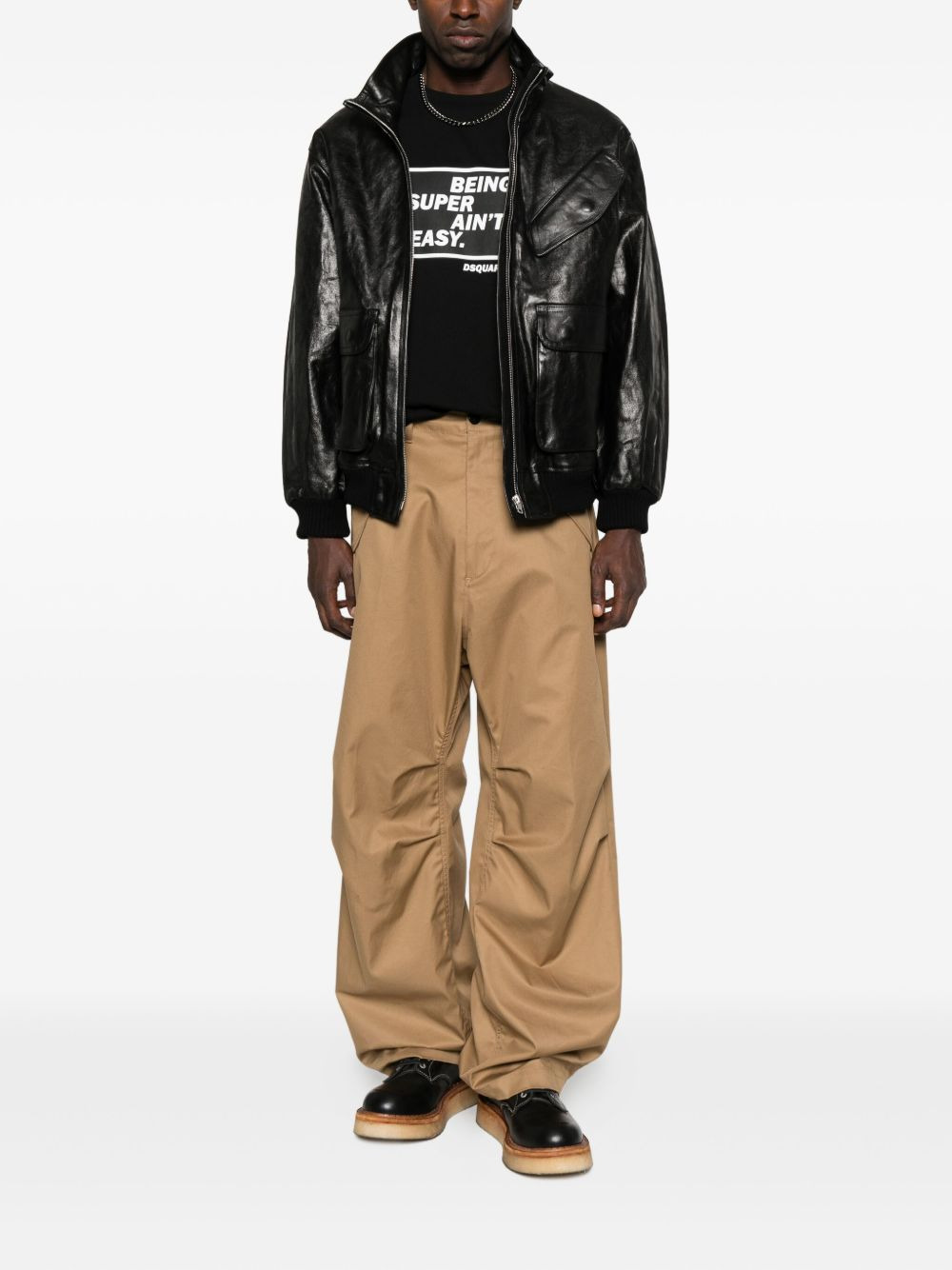 gathered-knees cargo pants - 2