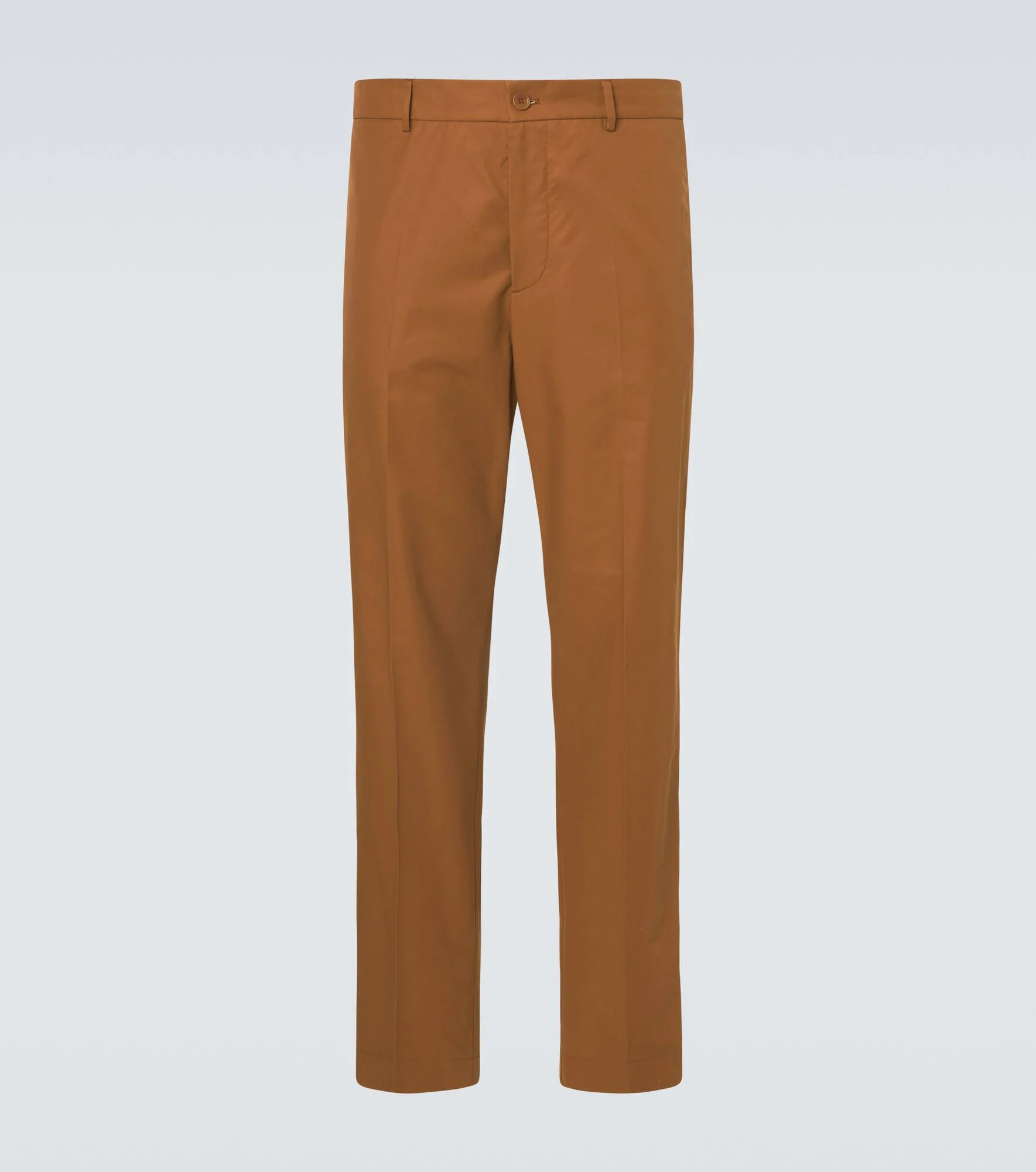Cotton-blend straight pants - 1