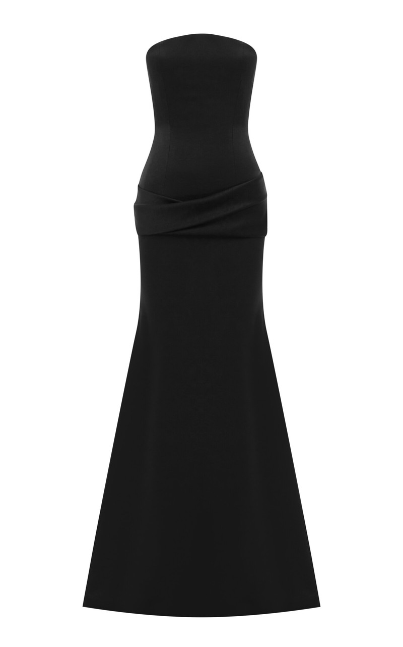 Strapless Corseted Gown black 1