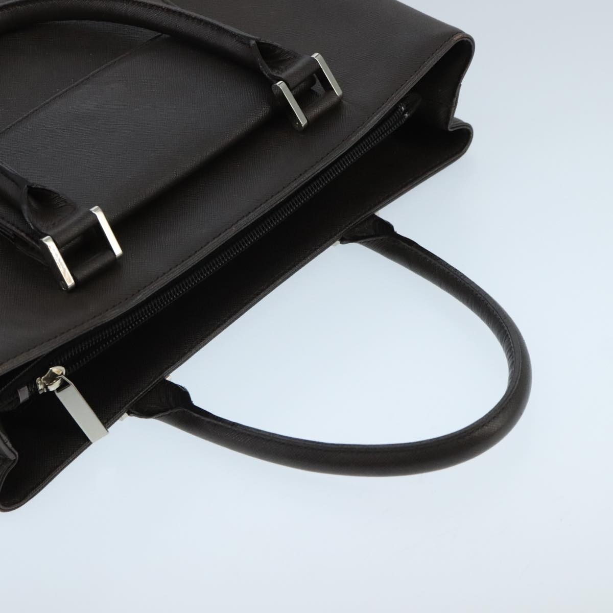 Burberry Hand Bag Leather Brown Silver - 5