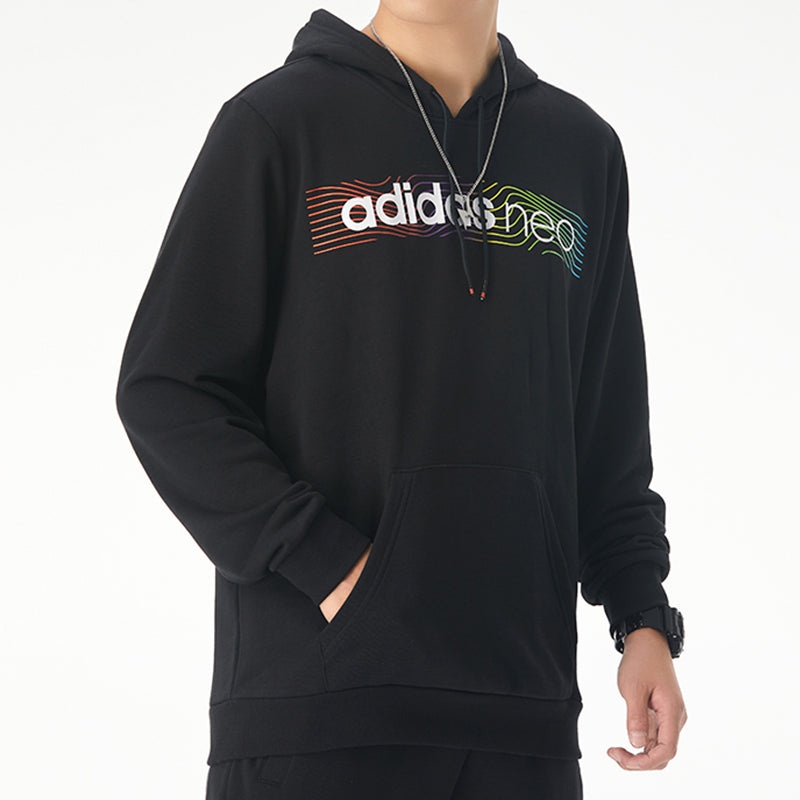 adidas neo M Fav Nn Hd 1 logo Printing Casual Sports Black GM2344 - 5