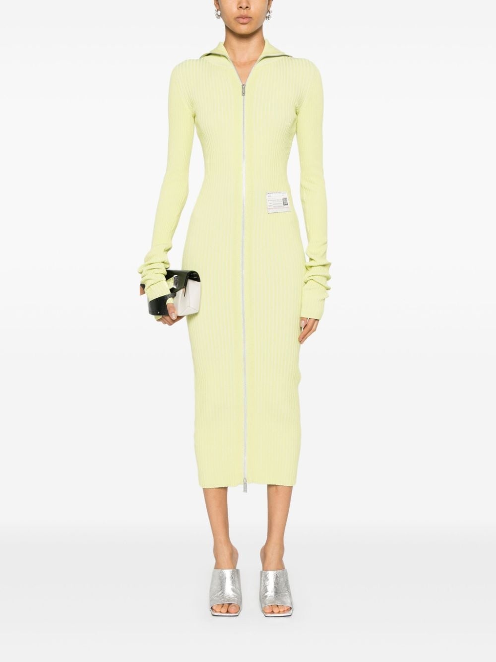 logo-patch midi dress - 2