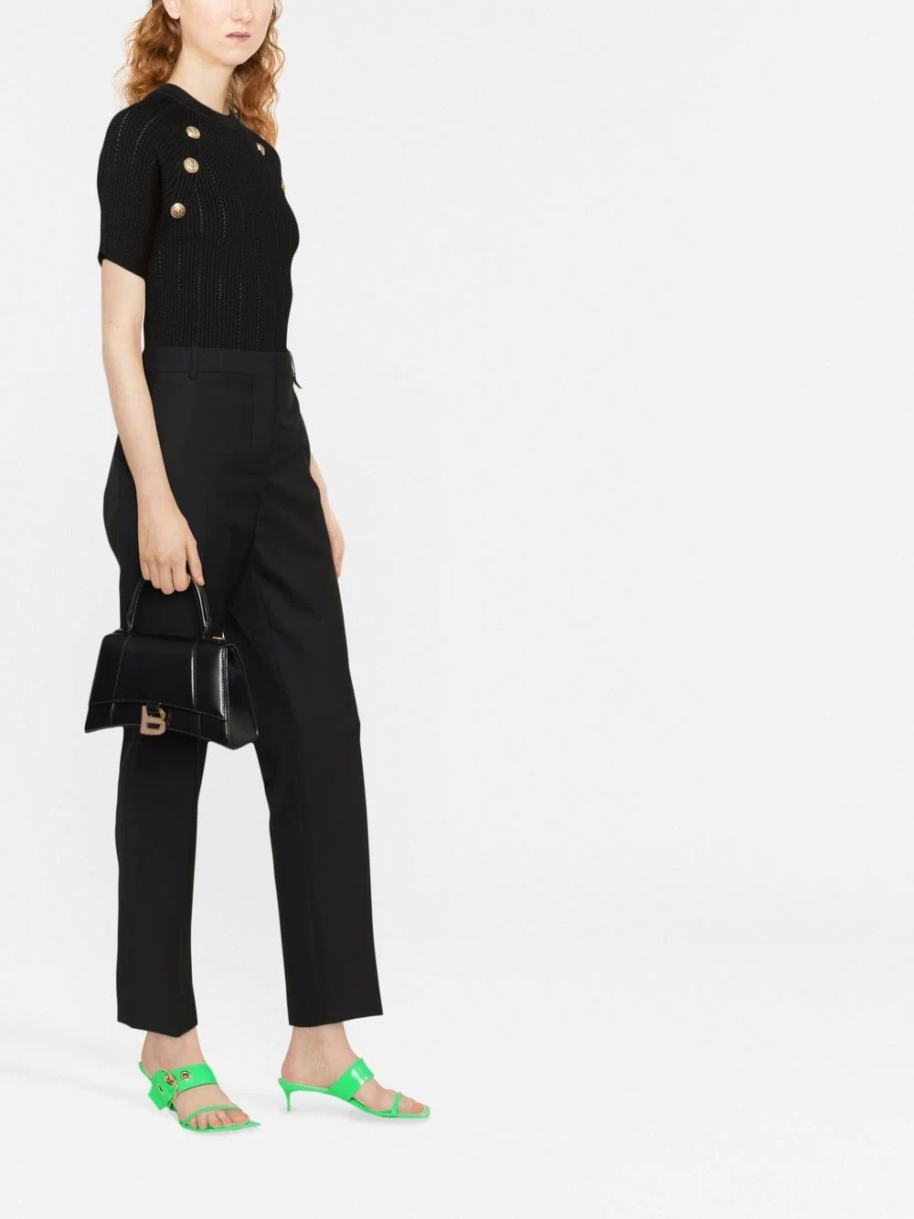 button-detail short-sleeve top - 3