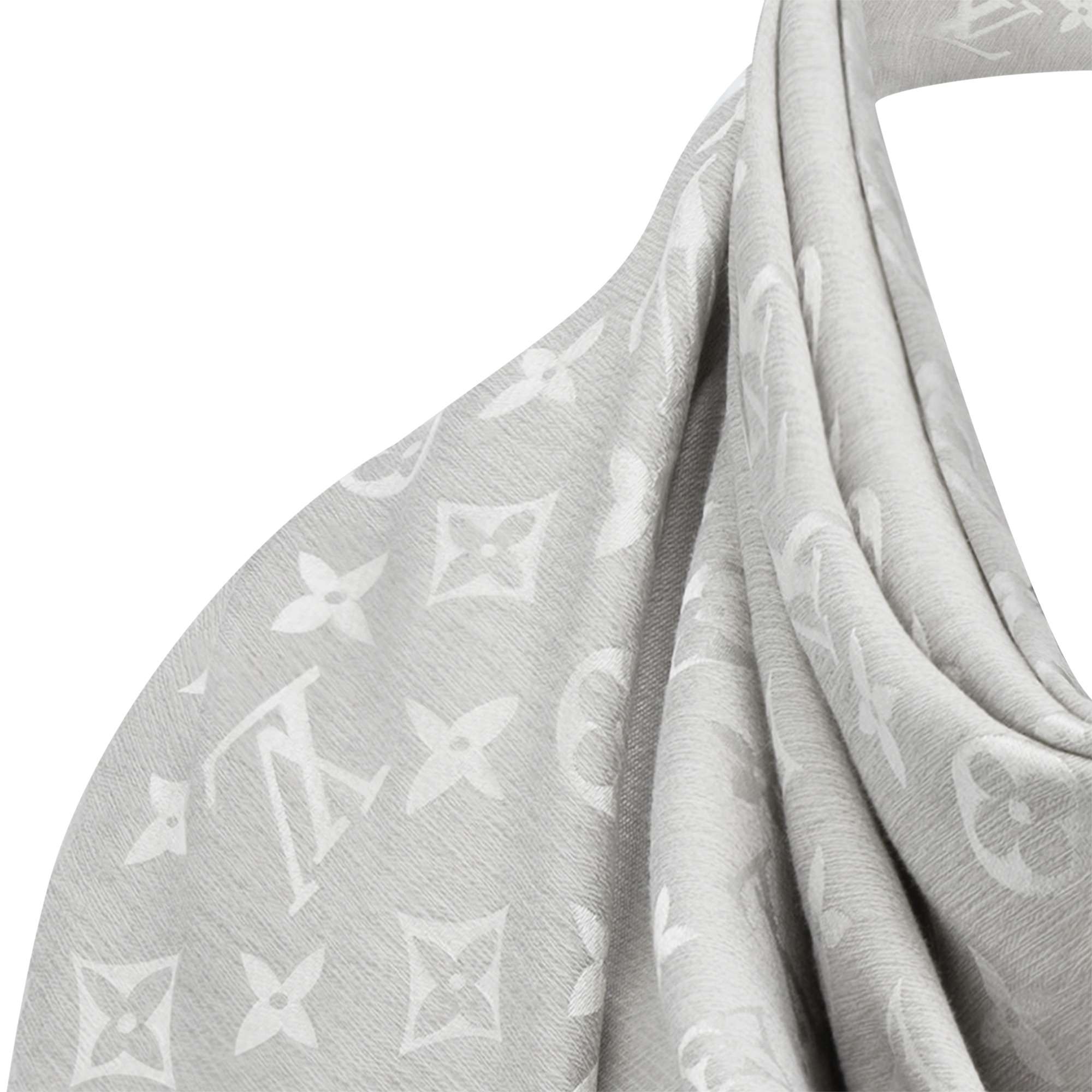 Louis Vuitton lv woman cotton blending scarf reversible monogram shawl
