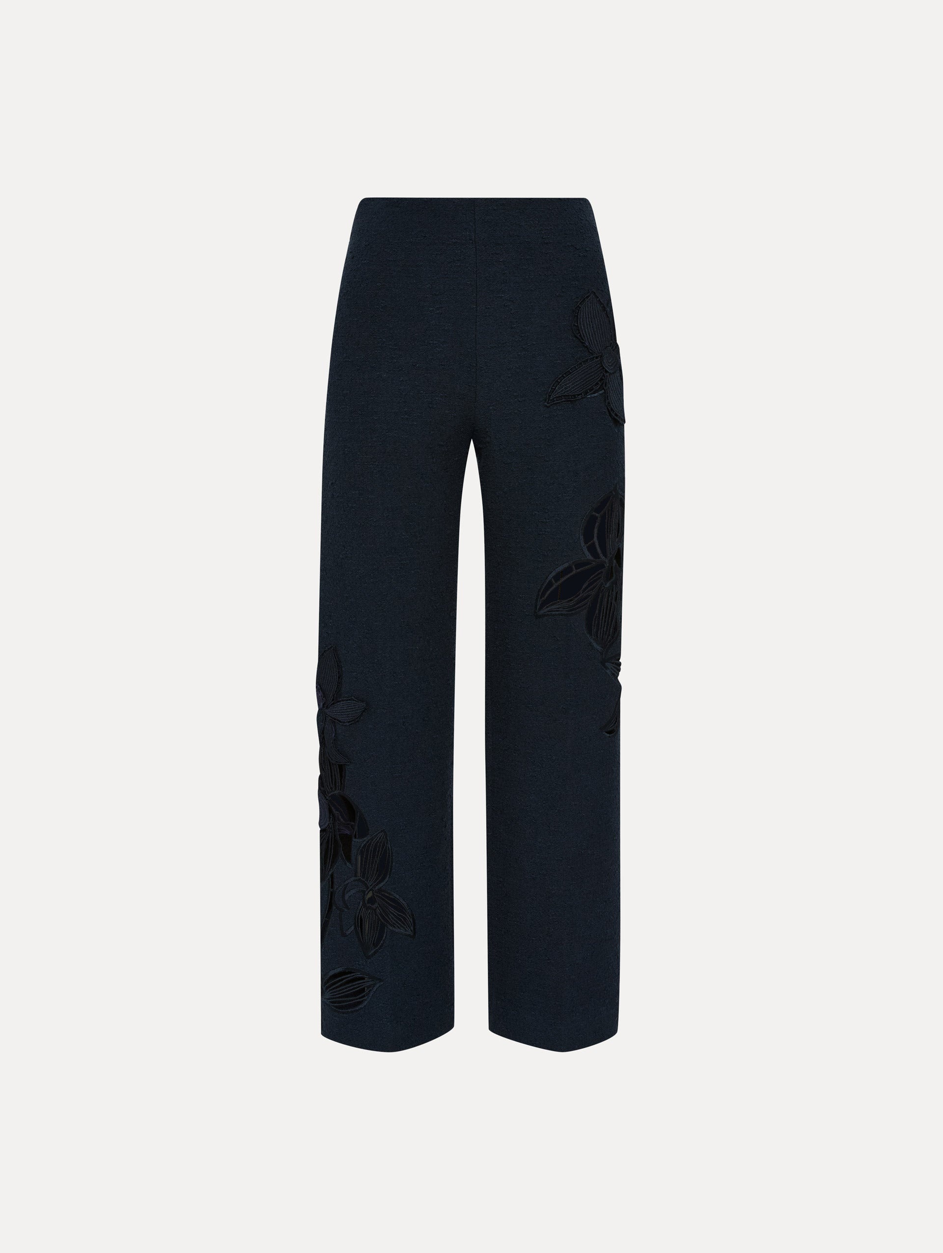 ORCHID EMBROIDERED TWEED PANT - 1