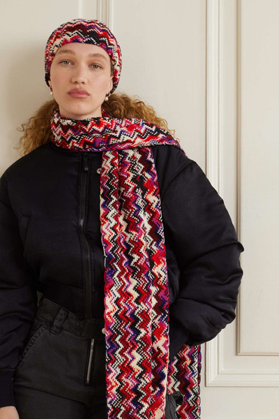 Missoni Crochet-knit wool beanie outlook
