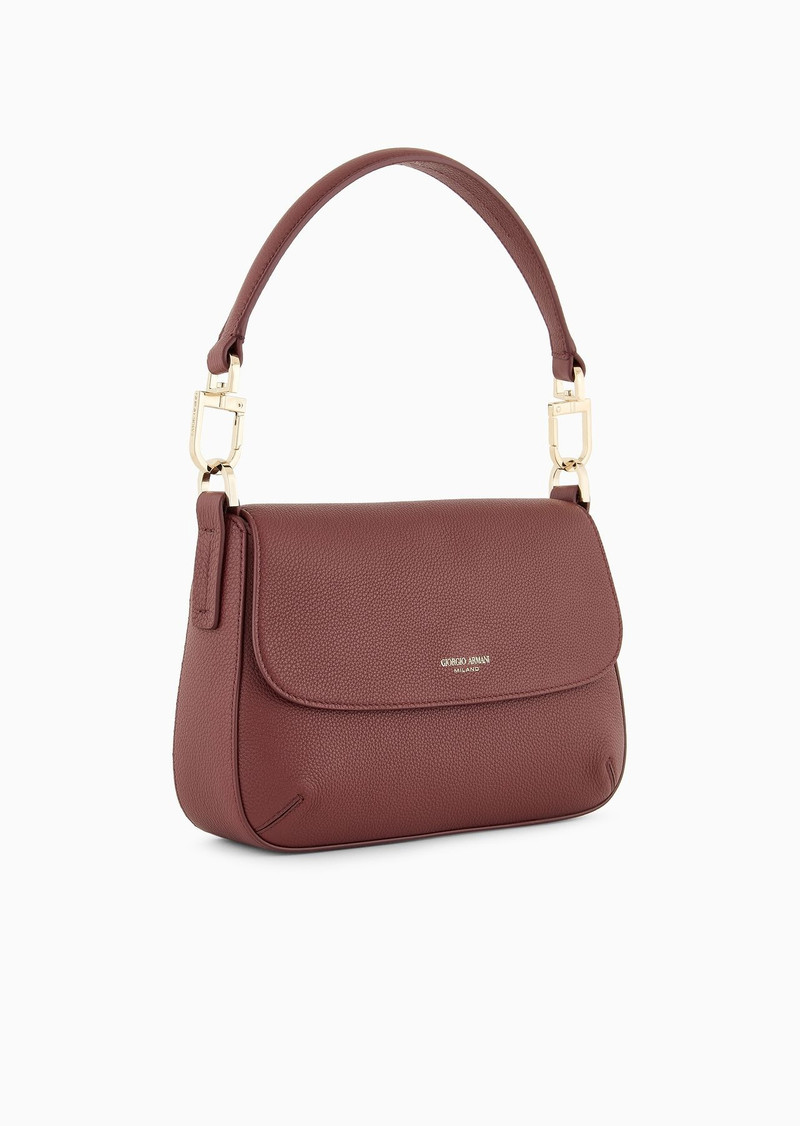 GIORGIO ARMANI ASV small la Prima Soft pebbled leather handbag outlook