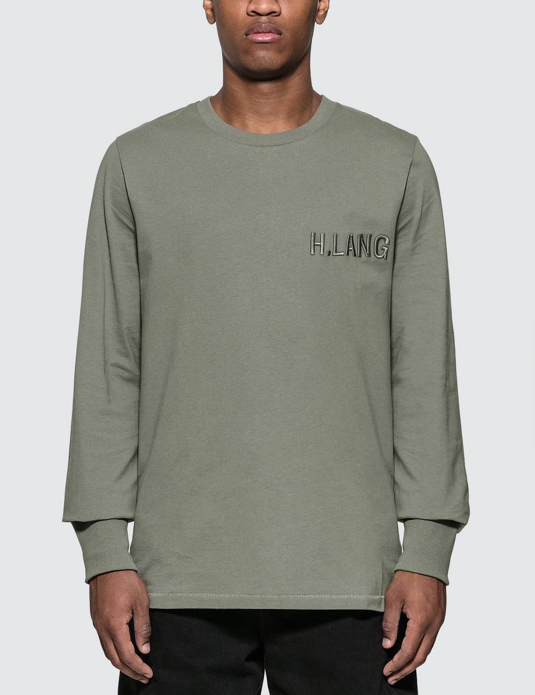 Raised Font Long Sleeve T-Shirt - 1