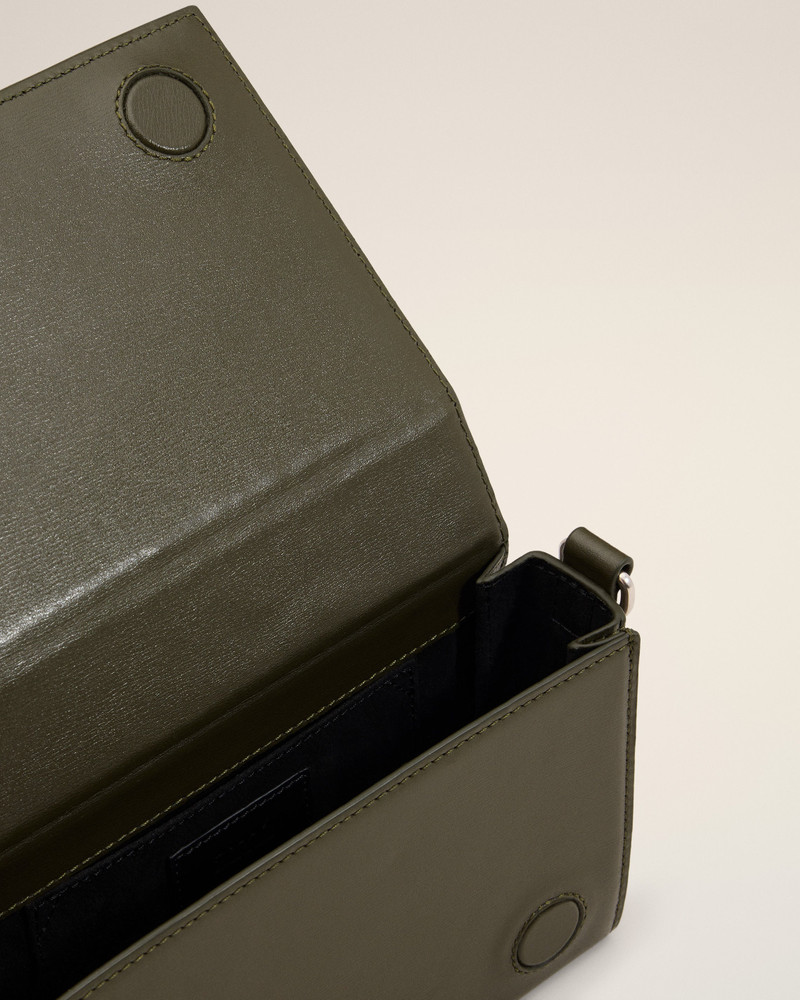 GREEN LEATHER AMI DE COEUR LUNCH BOX BAG 5